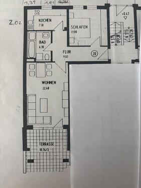Foto - Rarität-2-zimmer Whg mit Privatgarten-KE West 62qm