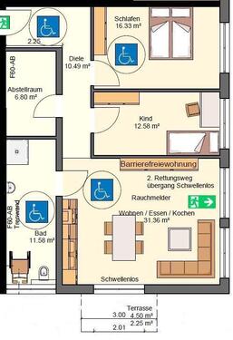 Foto - barrierefreie 3ZKB im EG ab 01.11.25 zur Miete frei, Miete warm 1.350,00€