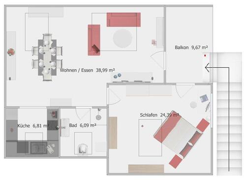 Foto - 2 Zimmer Loft - Studio - Atelier zur Miete in Vaihingen an der Enz