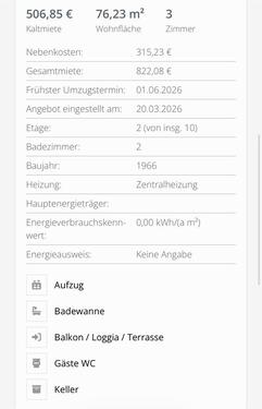 Foto - 3 Zimmer Wohnung gegen größer IN RUDOW