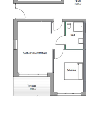 Foto - 2 Zimmer Erdgeschoßwohnung zur Miete in Westerburg