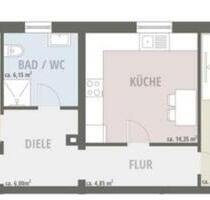 Helle 2-Zimmer-Wohnung in Mülsen mit neue EBK und neues Bad