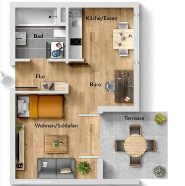 Foto - Gepflegte 1-Zi.-EG Whg mit Terrasse und TG in Aidlingen