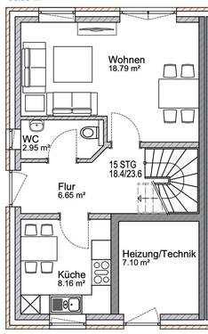 Foto - 3 Zimmer Doppelhaushälfte zur Miete in Wees