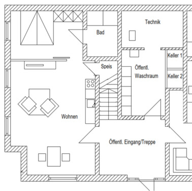Foto - 2 Zimmer Erdgeschoßwohnung zur Miete in Pförring