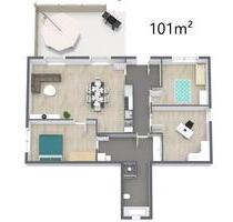 101qm-Wohnung, 4ZKB, Einbauküche Badewanne - Ralingen