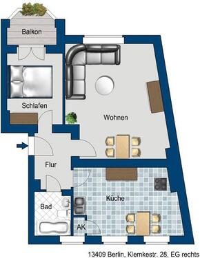 Foto - Etagenwohnung zur Miete in Berlin