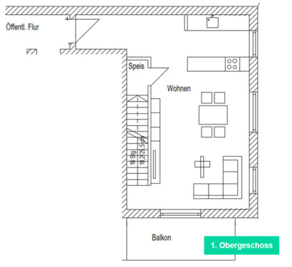 Foto - 2 Zimmer Maisonettenwohnung zur Miete in Pförring