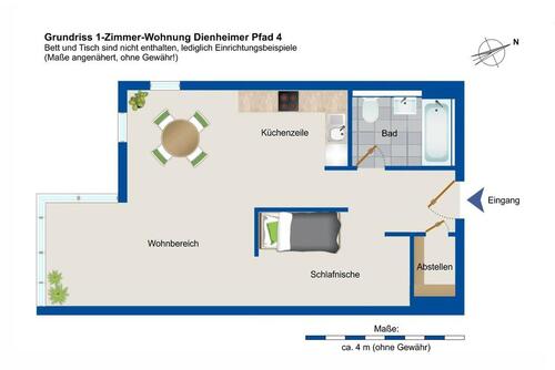 Foto - 1 Zimmer Etagenwohnung zur Miete in Friedberg (Hessen)
