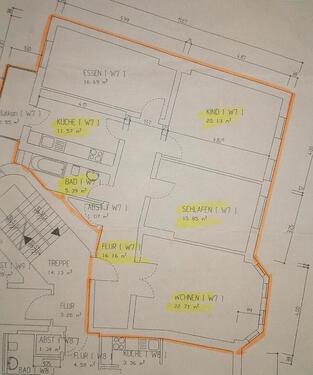 Foto - große 4 Raum Mietwohnung 109 qm