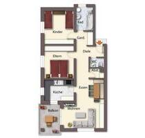 Moderne 3-Zimmer-Erdgeschosswohnung,zentral in Sinn ab 01.10.2026