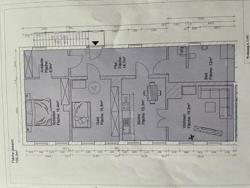 Foto - 4,5 Raumwohnung - 1.045,00&nbsp;EUR Kaltmiete, ca.&nbsp; 100,00&nbsp;m&sup2;