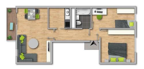 Foto - 3 Zimmer Dachgeschoßwohnung zur Miete in Eisenach