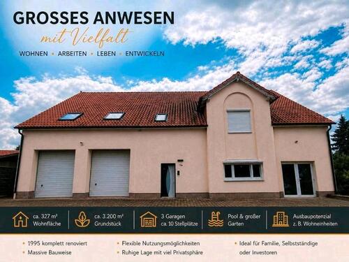 Foto - Großzügiges Mehrfamilienhaus mit 3.200 m² Grundstück und Pool