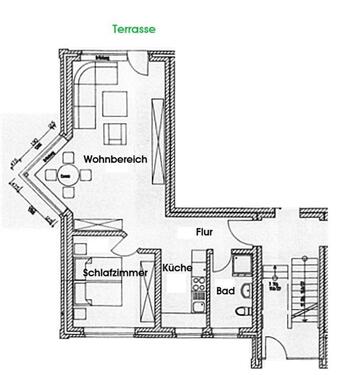 Foto - 2 Zimmer Terrassenwohnung zur Miete in Spremberg