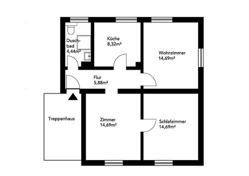 Foto - Helle und gemütliche 3-Zimmer-Küche-Bad-Wohnung