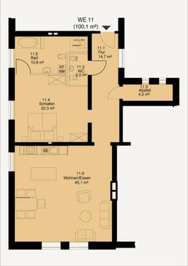 Foto - große 2-Zimmerwohnung - 970,00 EUR Kaltmiete,