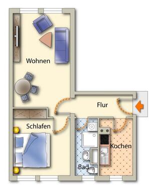 Foto - Etagenwohnung zur Miete in Freiberg