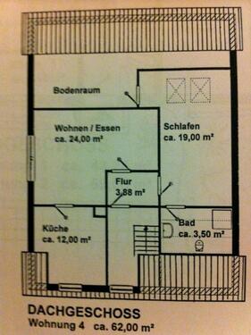 Foto - 2 Zimmer Wohnung zu vermieten - 365,00&nbsp;EUR Kaltmiete, ca.&nbsp; 62,00&nbsp;m&sup2;