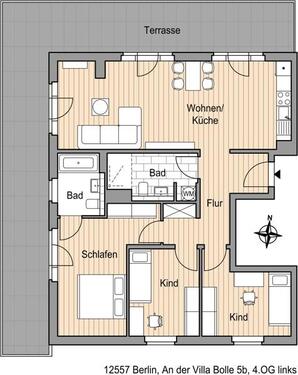 Foto - Penthouse mit umlaufender Dachterrasse