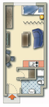 Foto - 1-Zimmer Wohnung in Germersheim mit Einbauküche