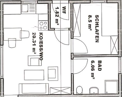 Foto - Wohnung zu Vermieten - 375,00 EUR Kaltmiete,
