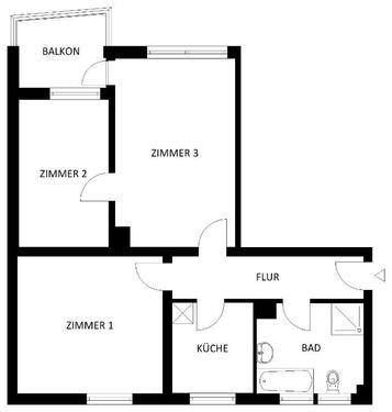 Foto - 3 Zimmer Etagenwohnung zur Miete in Mettmann