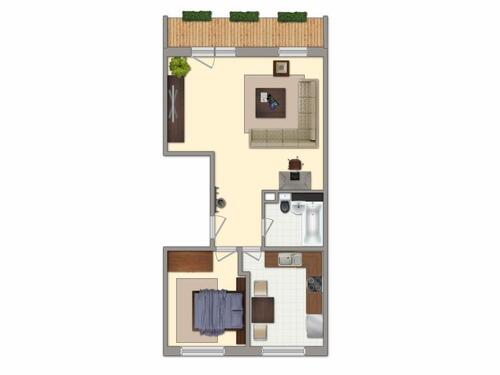 Foto - 2 Zimmer Etagenwohnung zur Miete in Cottbus