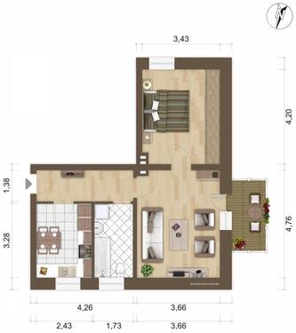 Foto - Etagenwohnung zur Miete in Hoyerswerda