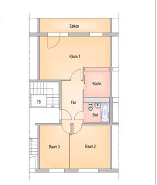 Foto - 3 Raum Wohnung frisch renoviert ab 01.02.2026