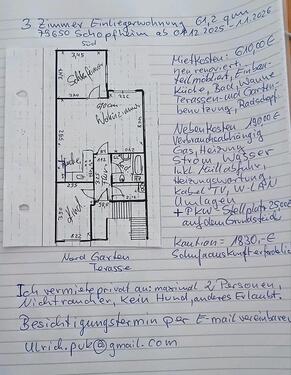 Foto - ELW 3 Zi Kü Bad, 610 € kalt, Schopfheim