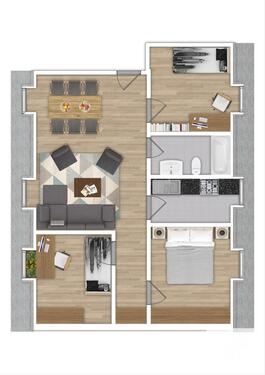 Foto - Dachgeschoßwohnung in Fuldatal zur Miete