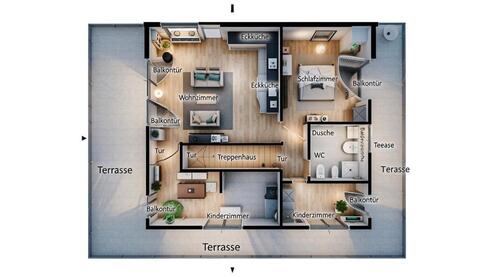 Foto - 4-Zimmer Penthouse-Wohnung XL-Dachterrasse – Neubau 2025