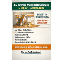 3,5-Zimmer-Maisonettewohnung | ca. 90 m² | ab 01.03.2026 - Kirn