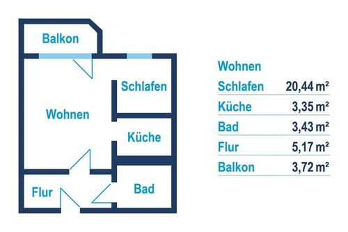Foto - 1 Zimmer Etagenwohnung zur Miete in Reichenbach im Vogtland