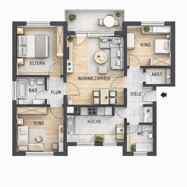 Foto - Frisch sanierte Erdgeschosswohnung mit Garage, Balkon und Kaminanschluss in Marsberg Essentho