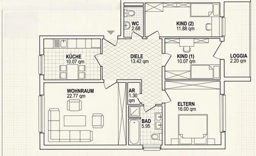 Foto - 4 Zimmer Wohnung Paderborn Wewer