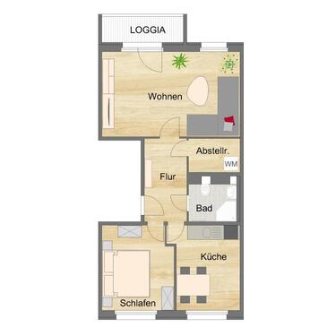 Foto - 2-Raum-Umbauwohnung mit Abstellraum!