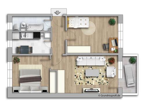 Foto - 3 Zimmer Erdgeschoßwohnung zur Miete in Halle (Saale)