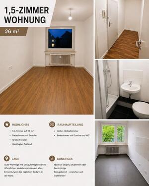 Foto - 1,5-Zimmer-Wohnung in zentraler Lage – ideal für Singles