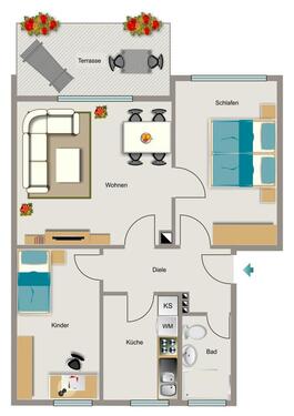 Foto - 3.5 Zimmer Etagenwohnung zur Miete in Duisburg
