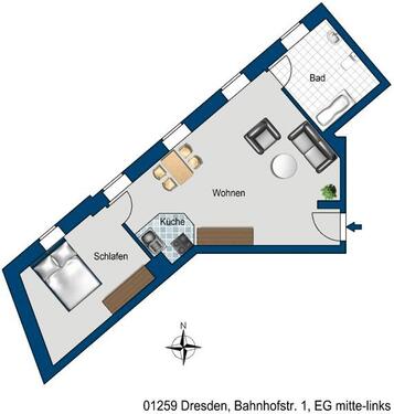 Foto - Etagenwohnung zur Miete in Dresden