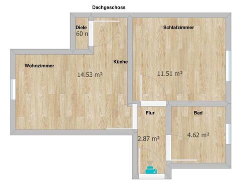Foto - 2.5 Zimmer Dachgeschoßwohnung zur Miete in Dinslaken