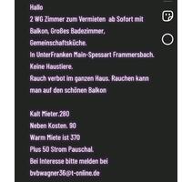 2 Wg Zimmer Günstig ab Sofort zu Vermieten - Frammersbach