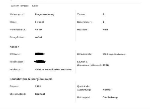 Foto - 2 Zimmer Etagenwohnung zur Miete in Stuttgart