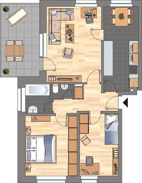 Foto - 3 Zimmer Etagenwohnung zur Miete in Wolfsburg