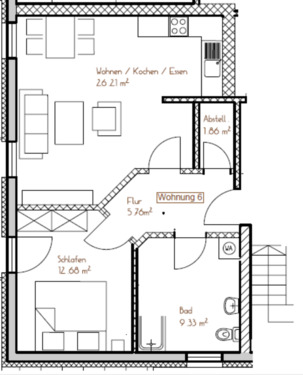 Foto - zentral gelegene 2 Zimmerwohnung am Marktplatz
