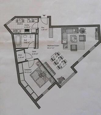 Foto - Großzügige, helle 2-Zimmer-Wohnung in Pfinztal-Berghausen