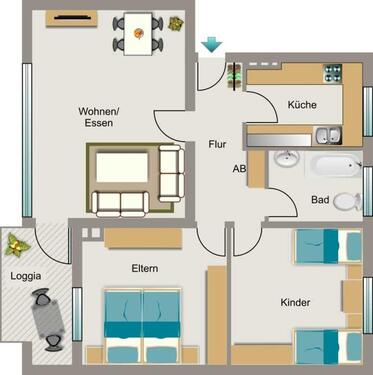 Foto - 3.5 Zimmer Etagenwohnung zur Miete in Moers