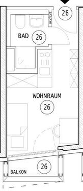 Foto - 1 Zimmer Etagenwohnung zur Miete in München